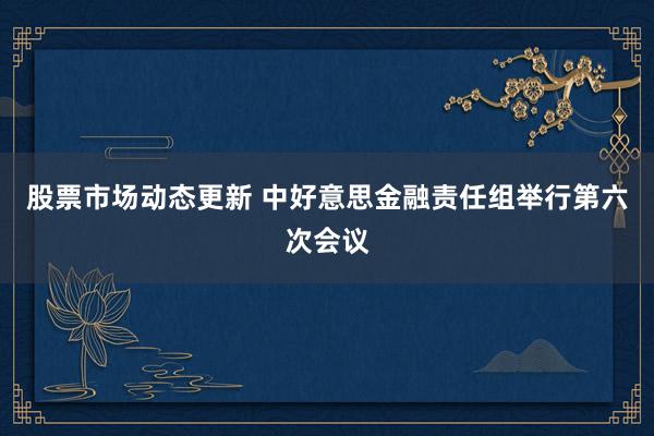 股票市场动态更新 中好意思金融责任组举行第六次会议