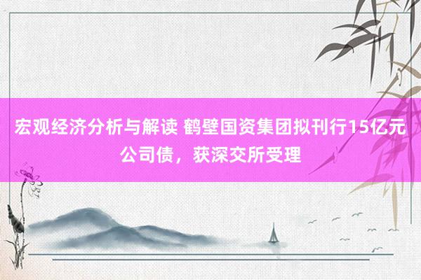 宏观经济分析与解读 鹤壁国资集团拟刊行15亿元公司债，获深交所受理