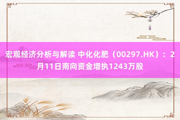 宏观经济分析与解读 中化化肥（00297.HK）：2月11日南向资金增执1243万股