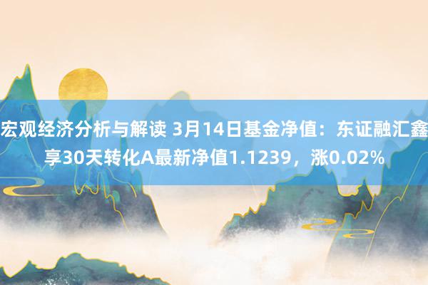 宏观经济分析与解读 3月14日基金净值：东证融汇鑫享30天转化A最新净值1.1239，涨0.02%