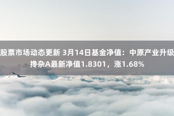 股票市场动态更新 3月14日基金净值：中原产业升级搀杂A最新净值1.8301，涨1.68%