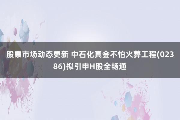 股票市场动态更新 中石化真金不怕火葬工程(02386)拟引申H股全畅通